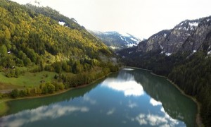 Lac Montriond vue du Ciel