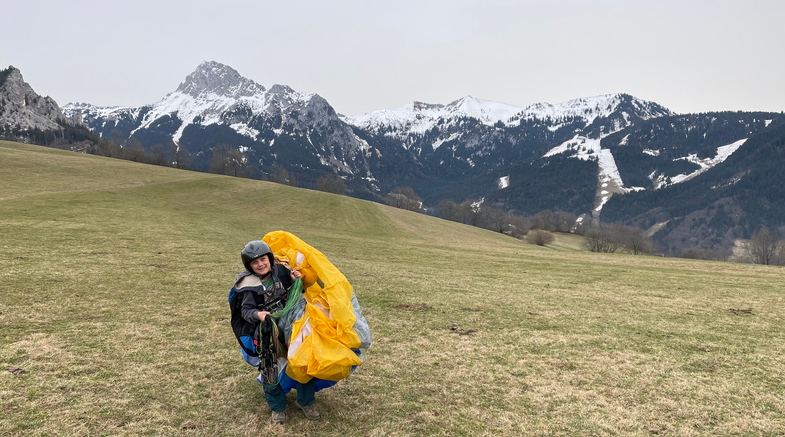 Première pente école pour Esteban – 022021